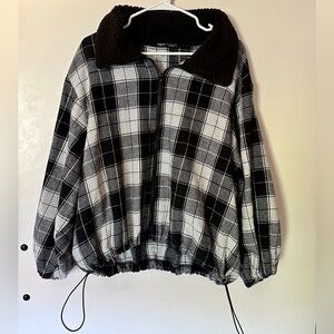 Shein black plaid jacket